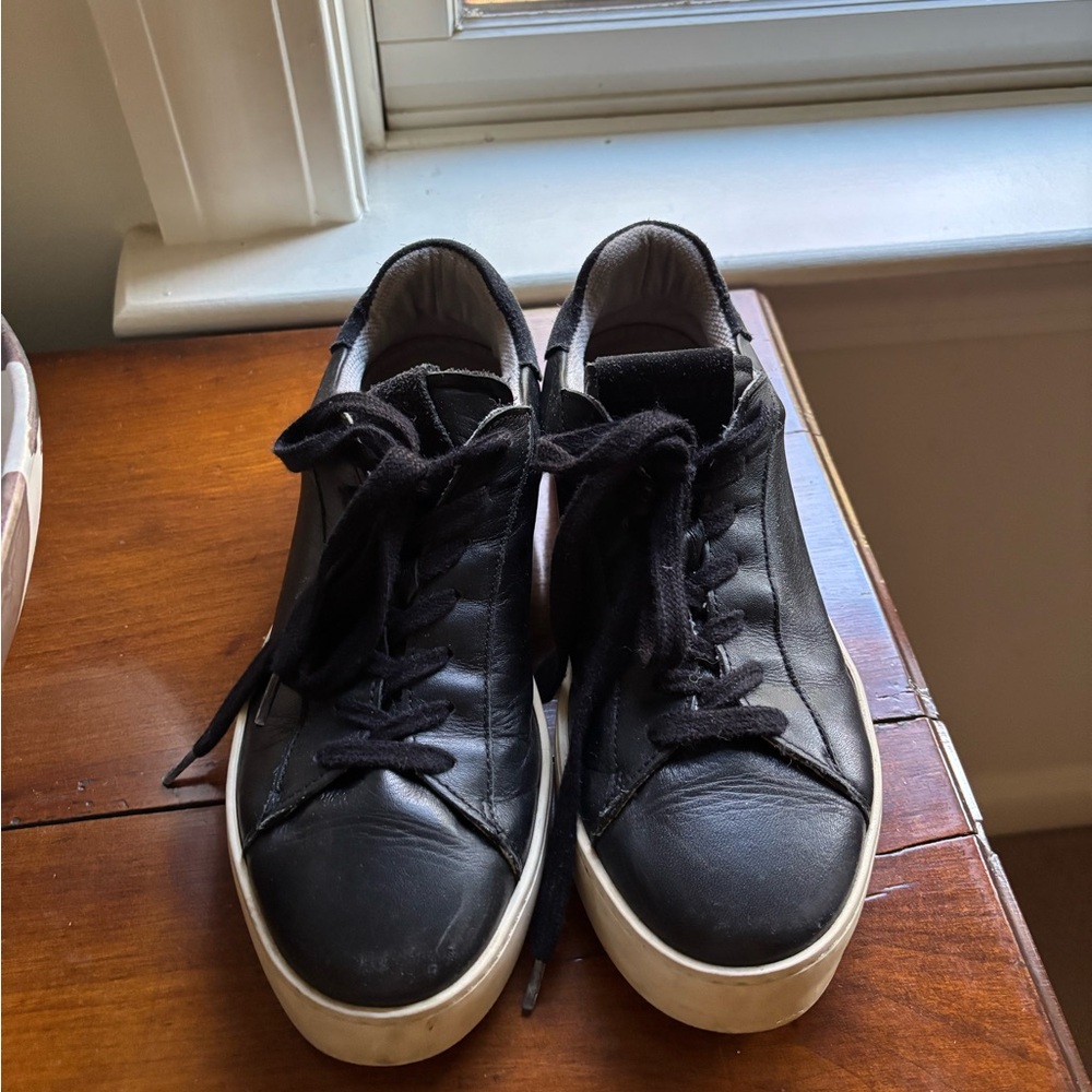 All Saints Black Leather Sneakers